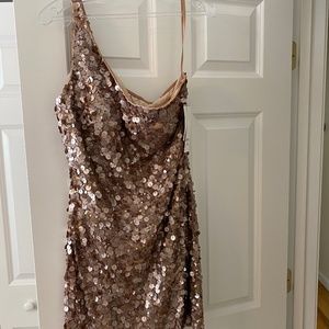 Gold Sequin Cocktail Dress